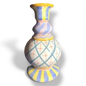 Vintage 1983 MACKENZIE CHILDS Retired MONET Bud Vase 7.5” Still Brand New Unused